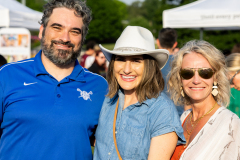 a group of people smiling