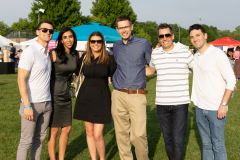 a group of people smiling